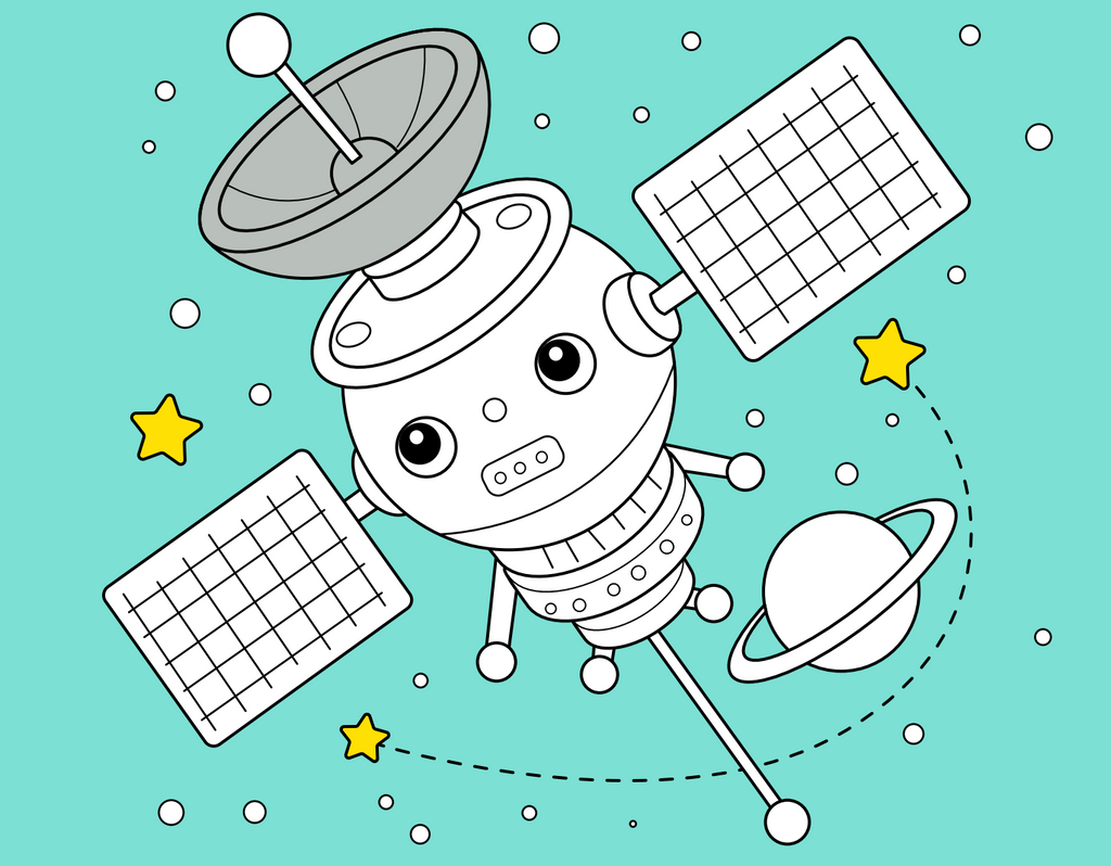 Space Robot Coloring Book