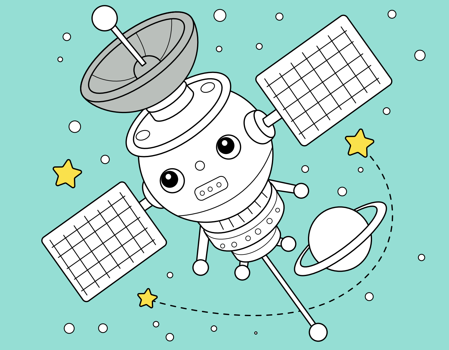 Space Robot Coloring Book