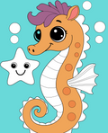Sea Horse Coloring Book