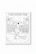 T-Rex Soccer Coloring Book